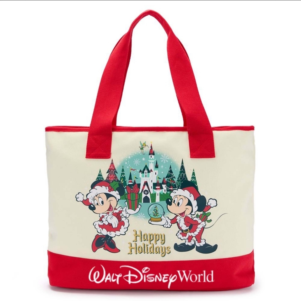 Disney Happy Holidays Tote Bag - Santa Mickey And Minnie